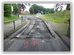 Mehringer Straße mit der Lindenstraße im Hintergrund, - August 2025