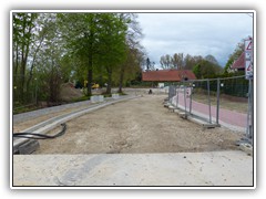 Blick aus der Lindenstraße auf die Kreuzung, - April 2026