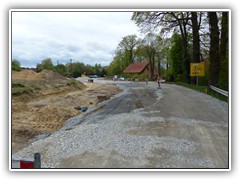 von der Ems kommend auf die Kreuzung, - April 2026